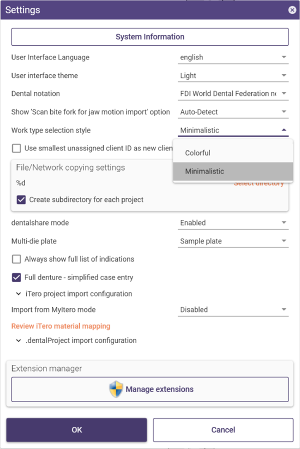 Settings DentalDB Work type selection.png