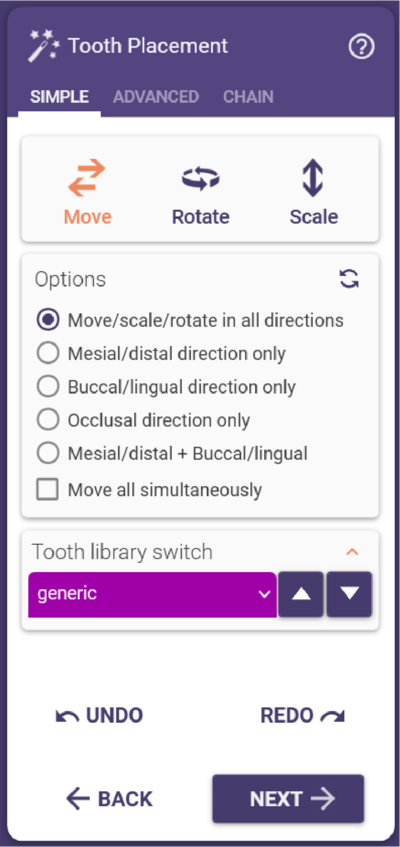 Correct Tooth Placement - exocad