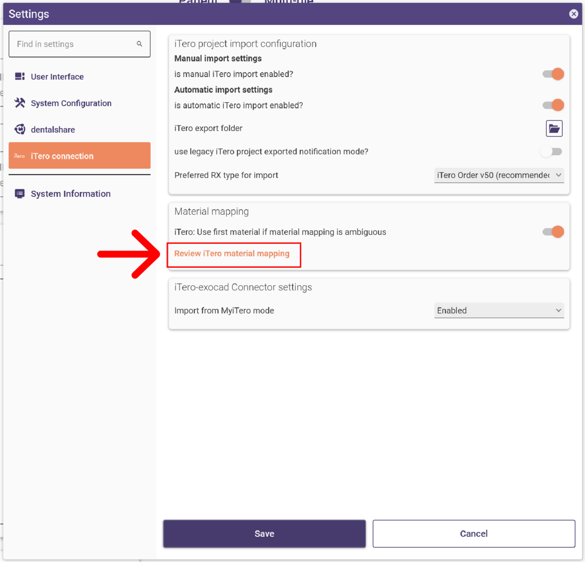 Setting up integration between MyiTero and exocad exocad